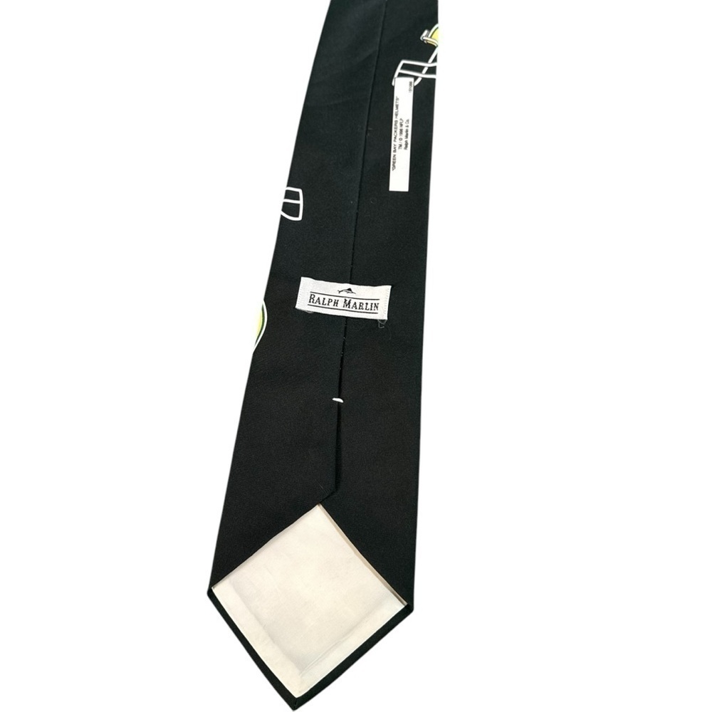 Vintage Green Bay Packers Helmets Black NFL Neck Tie-1993 NFL Ralph Marlin & Co - Picture 2 of 8
